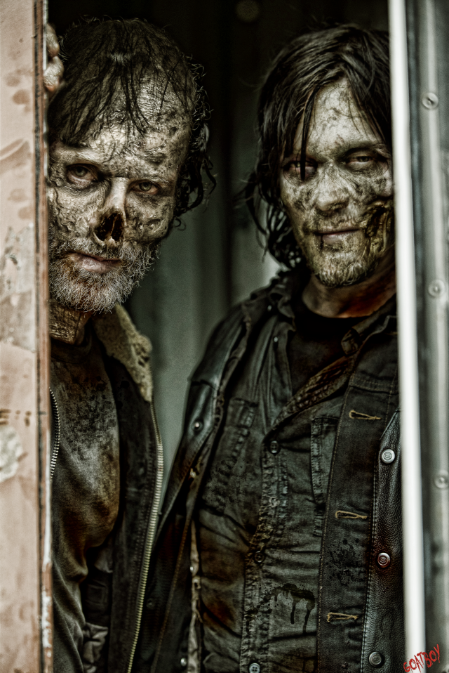rick and daryl zombies